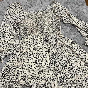 Black and White Spotted Dress